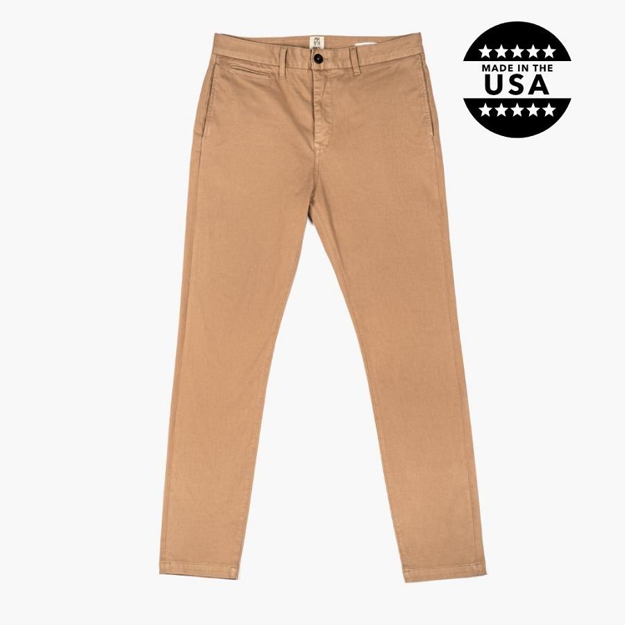 Thursday Boots Axe Slim Fit Chinos Puuvilla Miesten Housut Ruskea | FI279ZUT