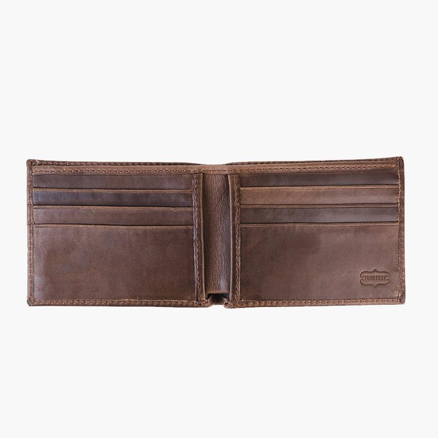 Thursday Boots Bifold Nahkaiset Classic Miesten Lompakko Ruskea | FI181FDN