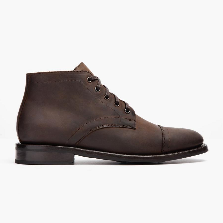 Thursday Boots Cadet Nahkaiset Miesten Chukka Saappaat Kahvi | FI46LIS