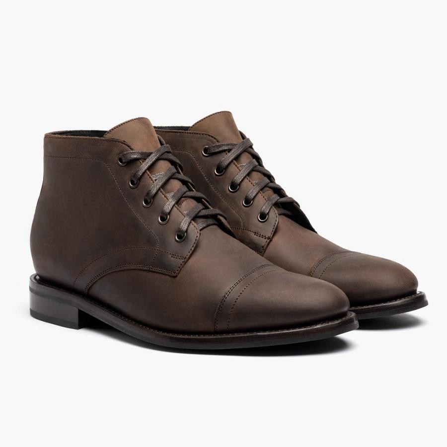 Thursday Boots Cadet Nahkaiset Miesten Chukka Saappaat Kahvi | FI46LIS