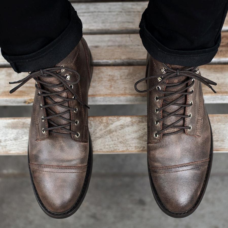 Thursday Boots Captain Nahkaiset Classic Rugged & Resilient Miesten Saappaat Viininpunainen | FI140EBC