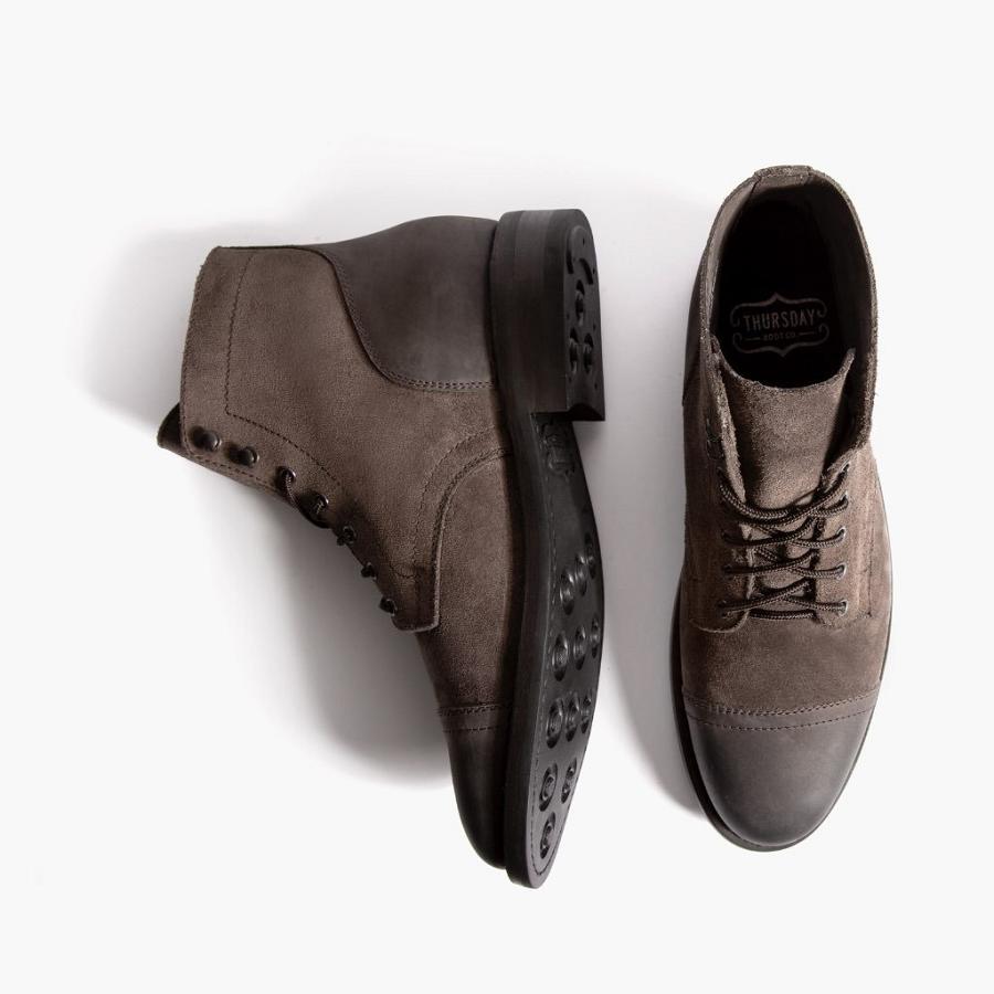 Thursday Boots Captain Nahkaiset Classic Rugged & Resilient Miesten Saappaat Oliivinvihreä | FI142QMA