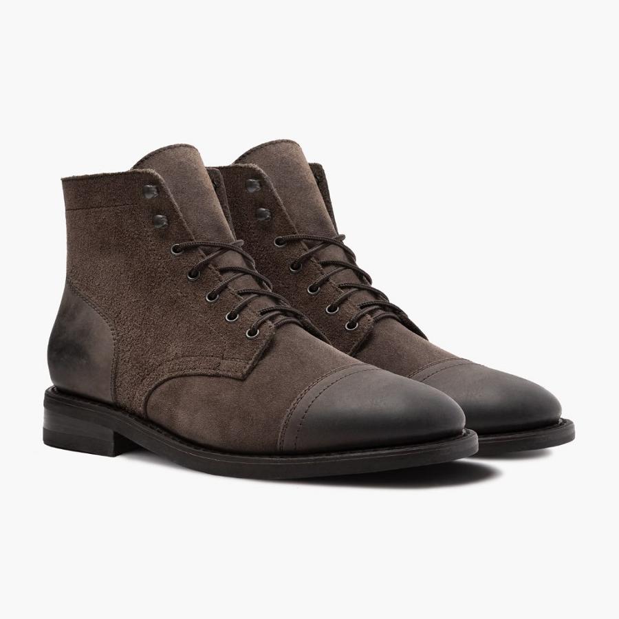 Thursday Boots Captain Nahkaiset Classic Rugged & Resilient Miesten Saappaat Oliivinvihreä | FI142QMA