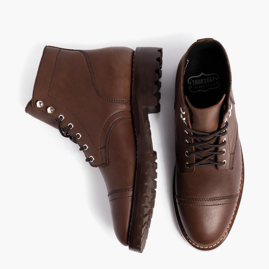 Thursday Boots Captain Nahkaiset Miesten Saappaat Whiskey | FI138TCE