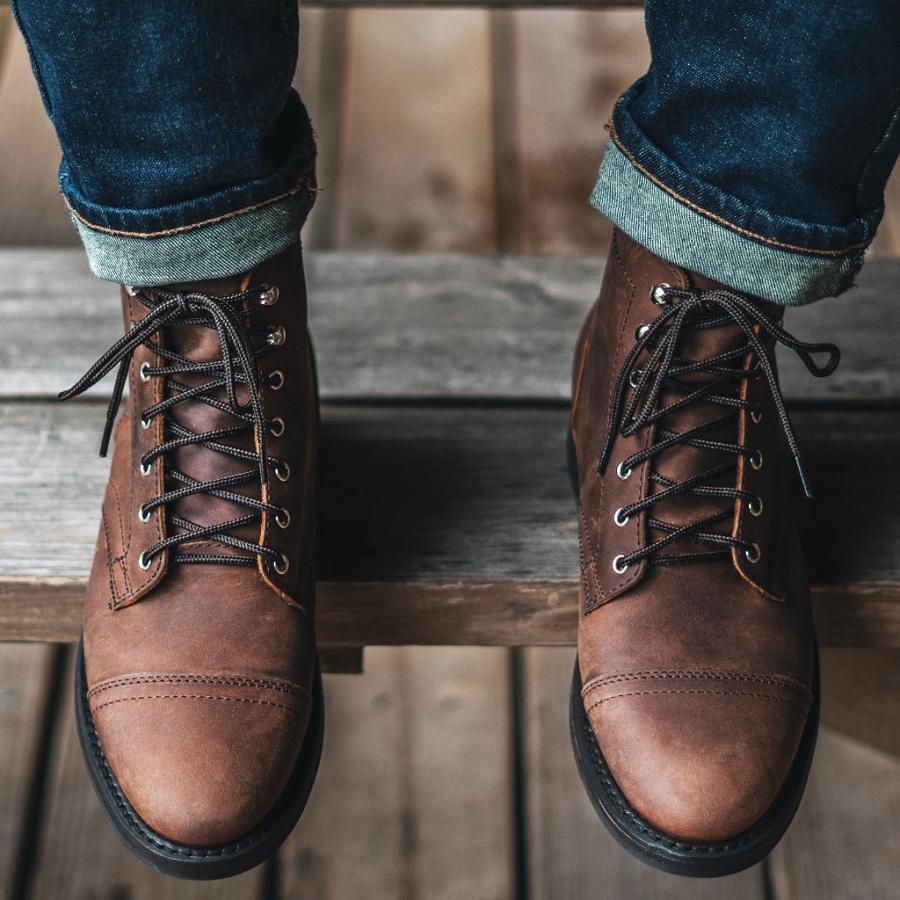 Thursday Boots Captain Nahkaiset Miesten Chukka Saappaat Ruskea | FI49HAP