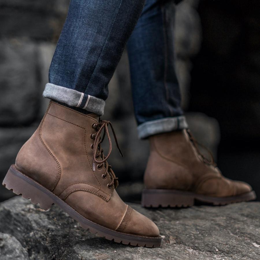 Thursday Boots Captain Nahkaiset Rugged & Resilient Miesten Saappaat Ruskea | FI144NWY