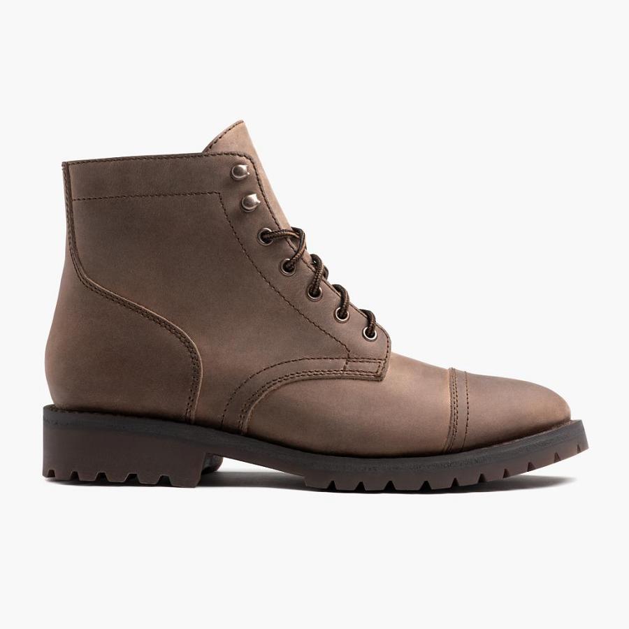 Thursday Boots Captain Nahkaiset Rugged & Resilient Miesten Nauhasaappaat Ruskea | FI80AHK