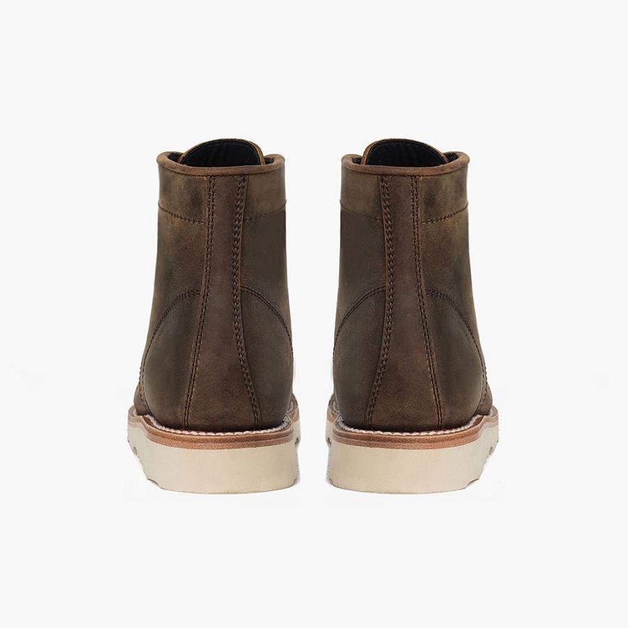 Thursday Boots Diplomat Nahkaiset Miesten Nauhasaappaat Taupe | FI93BEX