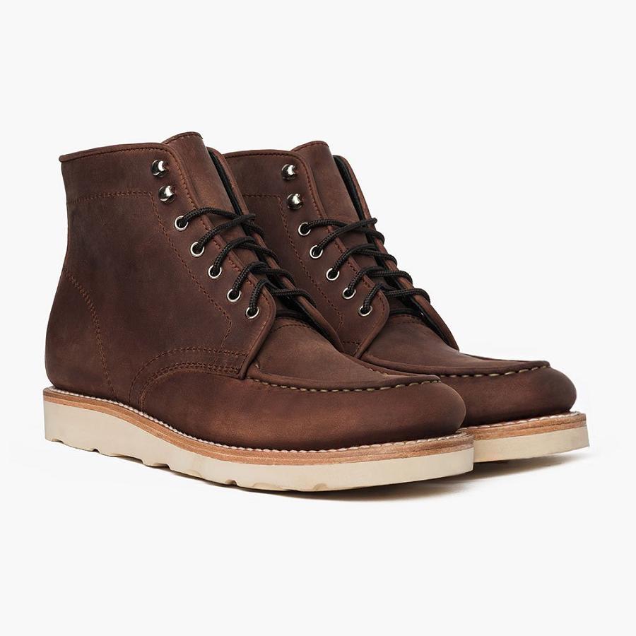 Thursday Boots Diplomat Nahkaiset Rugged & Resilient Miesten Saappaat Kahvi | FI159PJJ