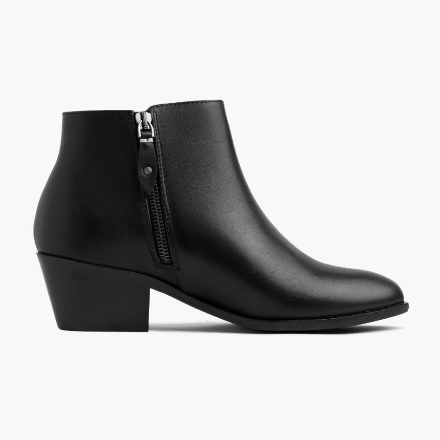 Thursday Boots Downtown Nahkaiset Naisten Saappaat Mustat | FI353BEX