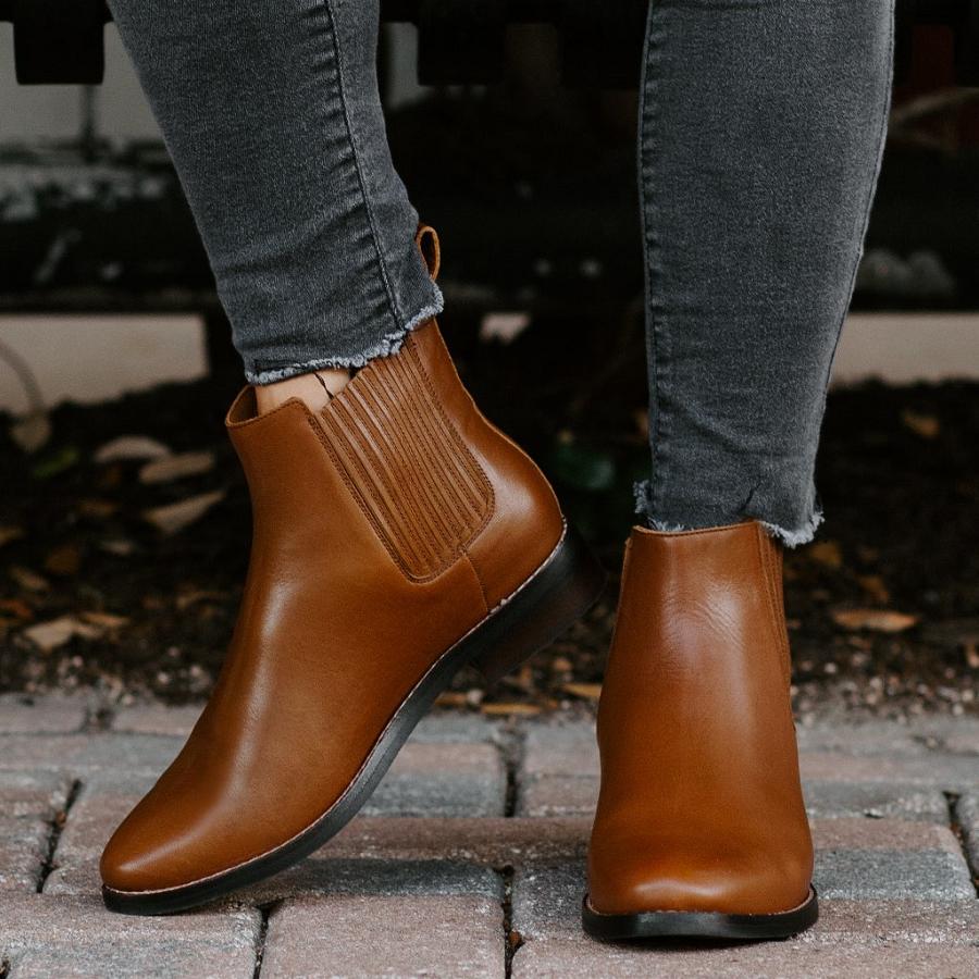 Thursday Boots Dreamer Nahkaiset Naisten Chelsea Saappaat Ruskea | FI358LIS