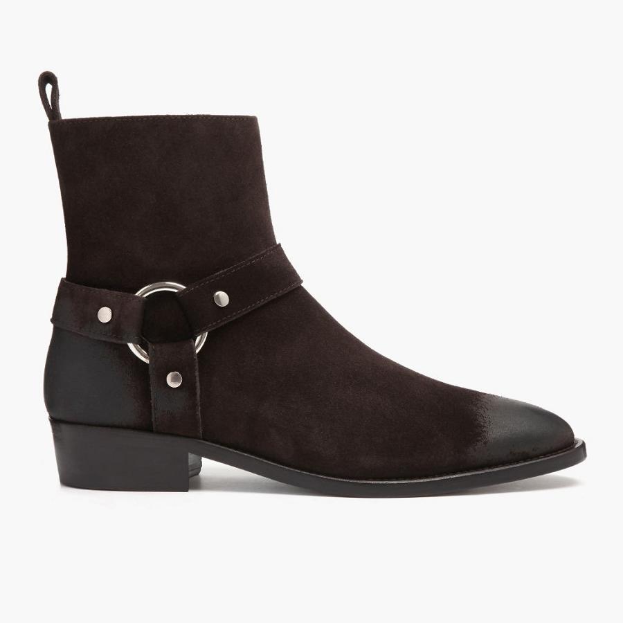 Thursday Boots Harness Mokka Miesten Chelsea Saappaat Viininpunainen | FI30OKI