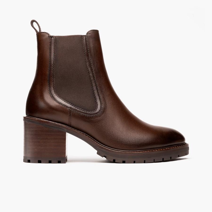 Thursday Boots Knockout Nahkaiset Naisten Saappaat Kahvi | FI390DFM11