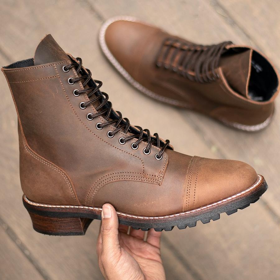 Thursday Boots Logger Nahkaiset Miesten Nauhasaappaat Ruskea | FI99KOR