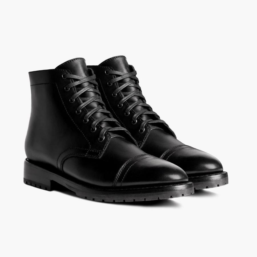 Thursday Boots Major Nahkaiset Miesten Saappaat Mustat | FI200XYU