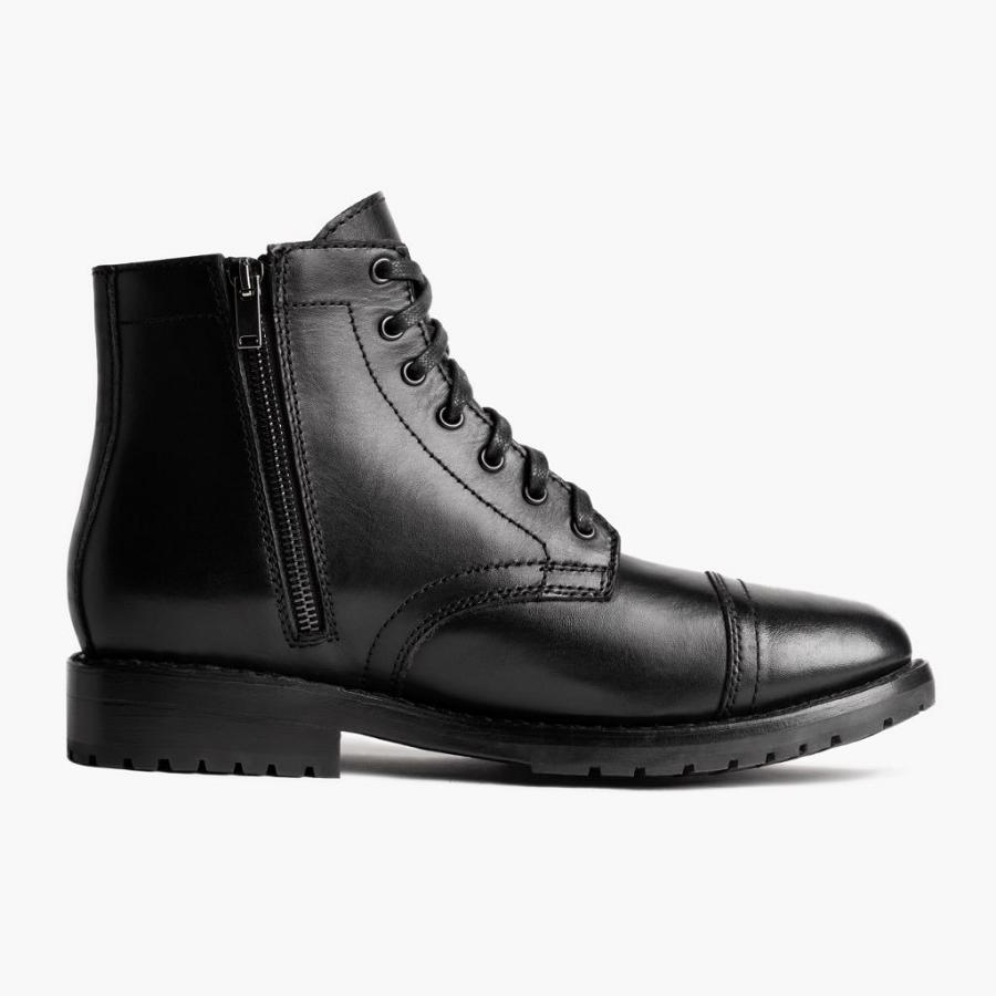 Thursday Boots Major Nahkaiset Miesten Saappaat Mustat | FI200XYU