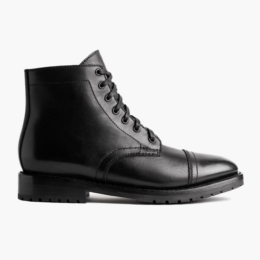 Thursday Boots Major Nahkaiset Miesten Saappaat Mustat | FI200XYU