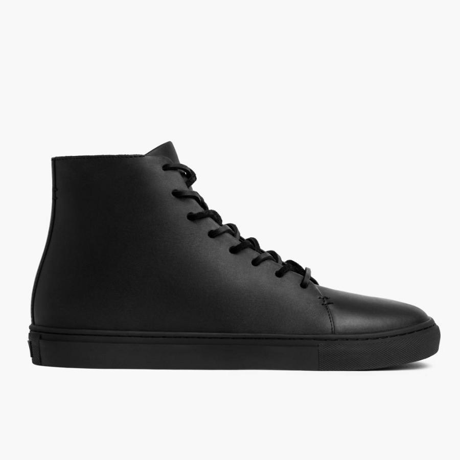 Thursday Boots Premier High Tops Nahkaiset Miesten Tennarit Mustat | FI214UZG