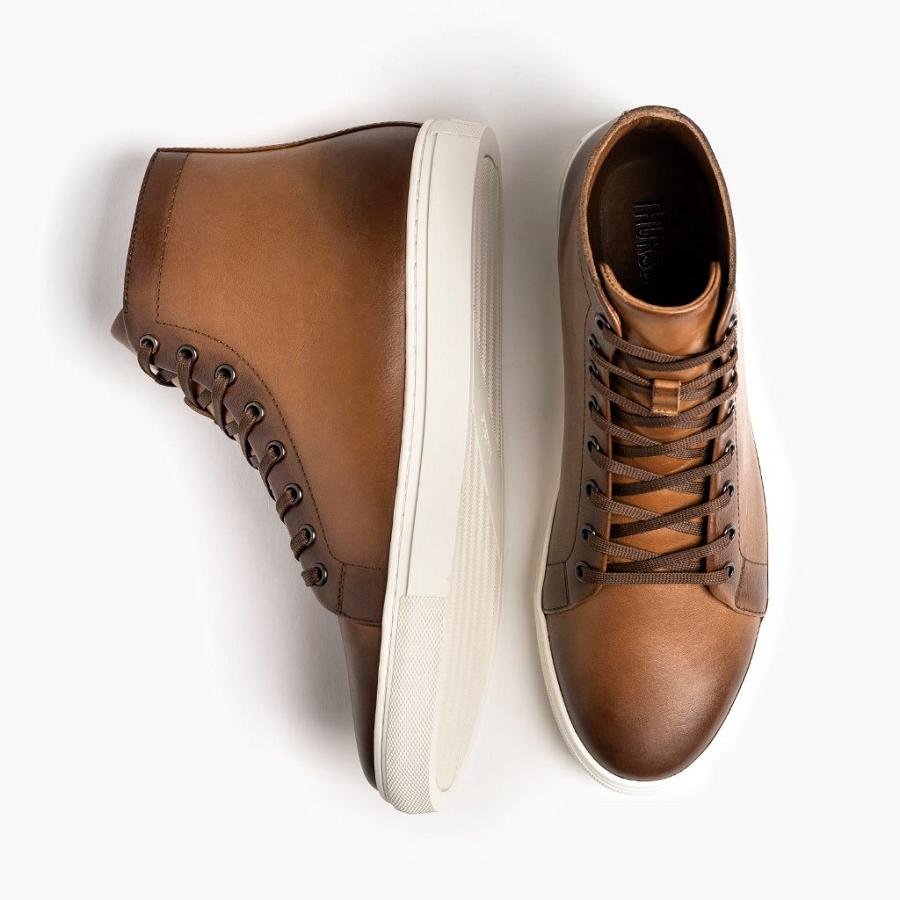 Thursday Boots Premier High Tops Nahkaiset Miesten Tennarit Kultaiset | FI216TCE