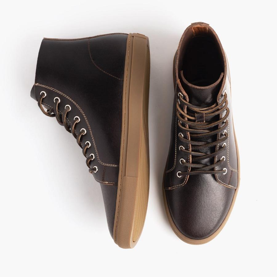 Thursday Boots Premier High Tops Nahkaiset Miesten Tennarit Viininpunainen | FI217RVD