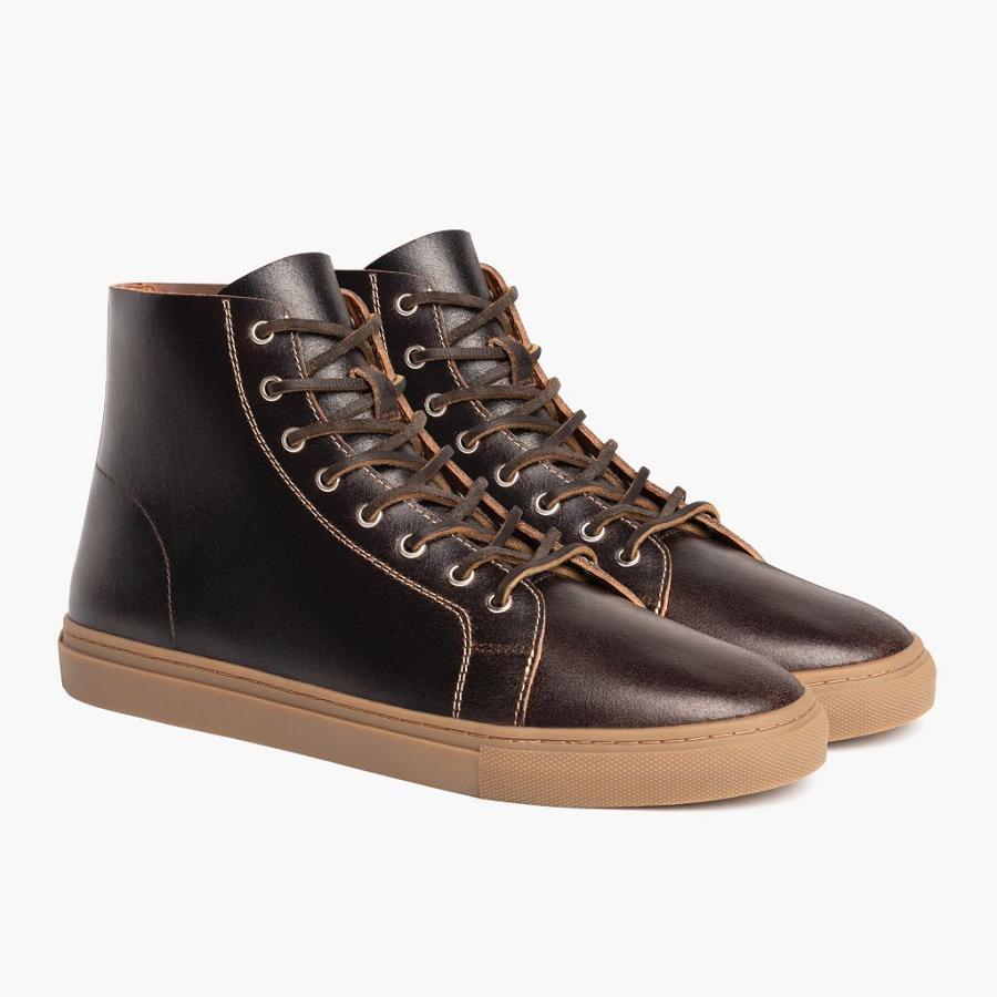 Thursday Boots Premier High Tops Nahkaiset Miesten Tennarit Viininpunainen | FI217RVD