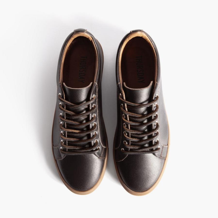 Thursday Boots Premier Low Tops Nahkaiset Miesten Tennarit Viininpunainen | FI220QMA