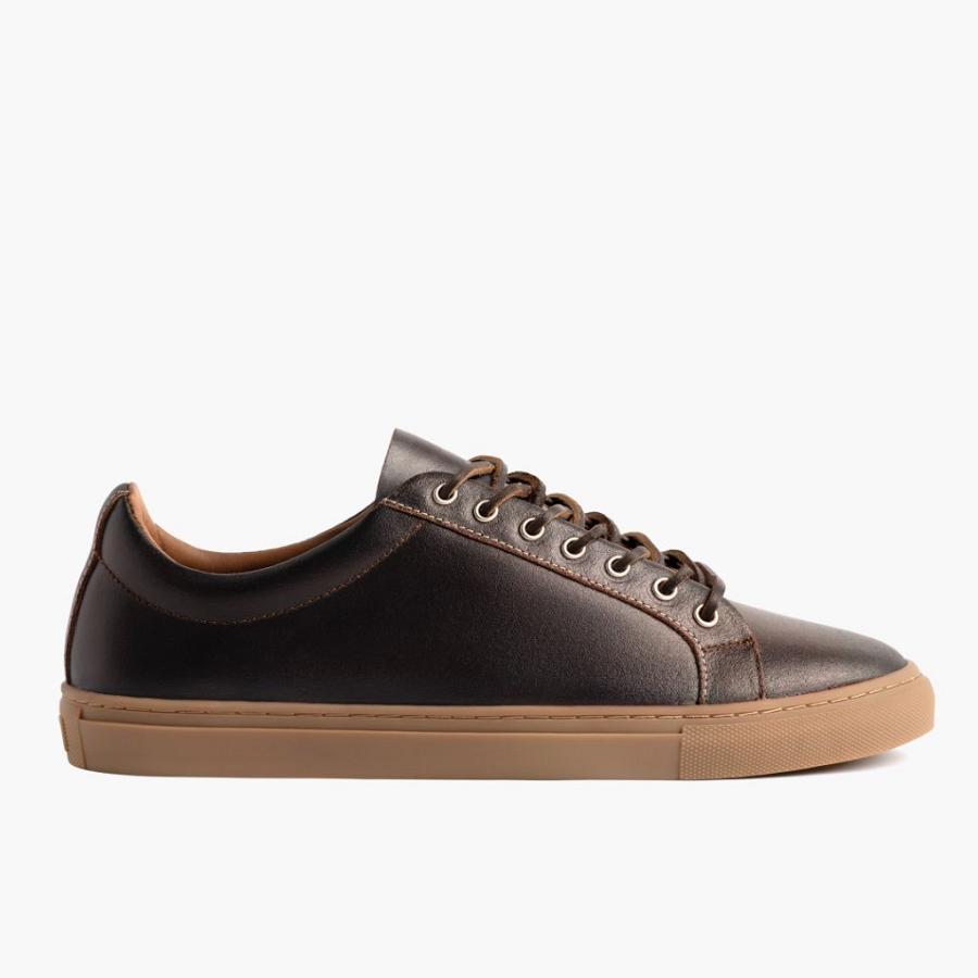 Thursday Boots Premier Low Tops Nahkaiset Classic Miesten Tennarit Ruskea | FI230JPQ