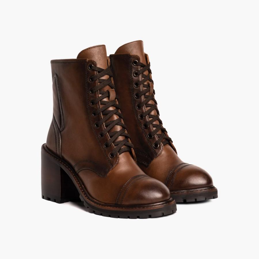 Thursday Boots Rebel Nahkaiset Naisten Saappaat Kahvi | FI390DFM24