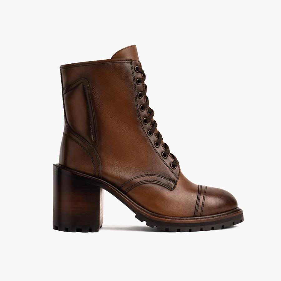 Thursday Boots Rebel Nahkaiset Naisten Saappaat Kahvi | FI390DFM24