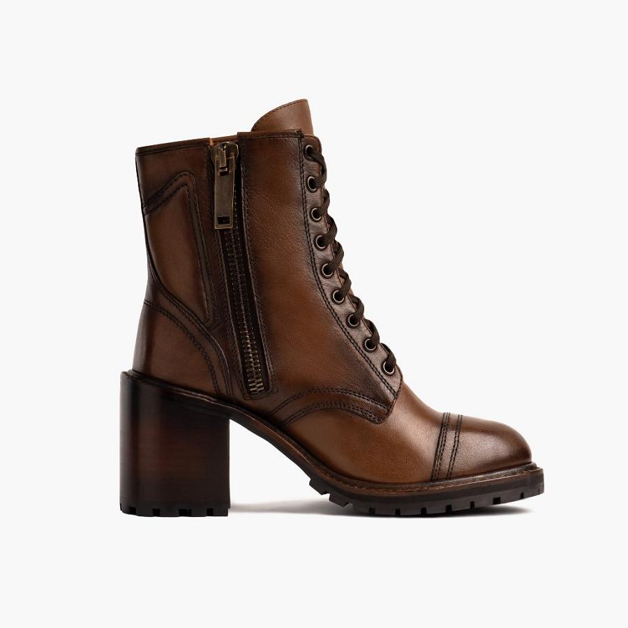 Thursday Boots Rebel Nahkaiset Naisten Saappaat Kahvi | FI390DFM24