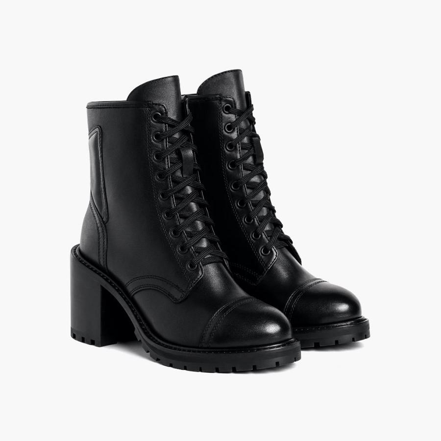 Thursday Boots Rebel Nahkaiset Naisten Saappaat Mustat | FI390DFM27