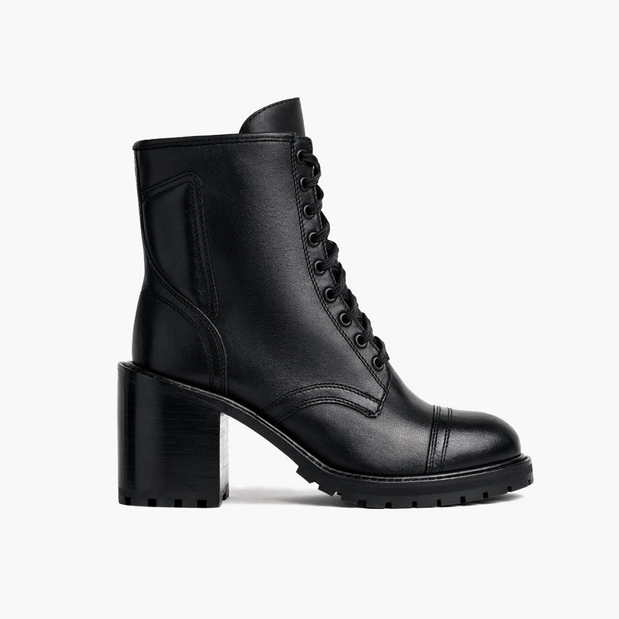 Thursday Boots Rebel Nahkaiset Naisten Saappaat Mustat | FI390DFM27