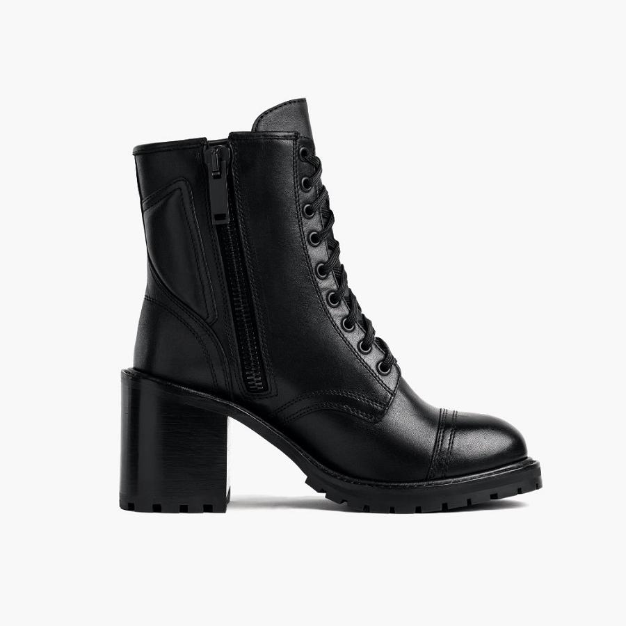 Thursday Boots Rebel Nahkaiset Naisten Saappaat Mustat | FI390DFM27