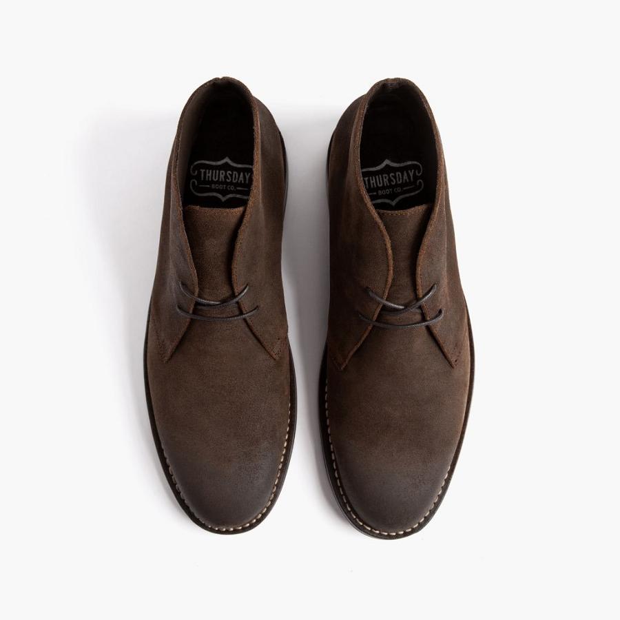 Thursday Boots Scout Mokka Miesten Chukka Saappaat Kahvi | FI61RVD