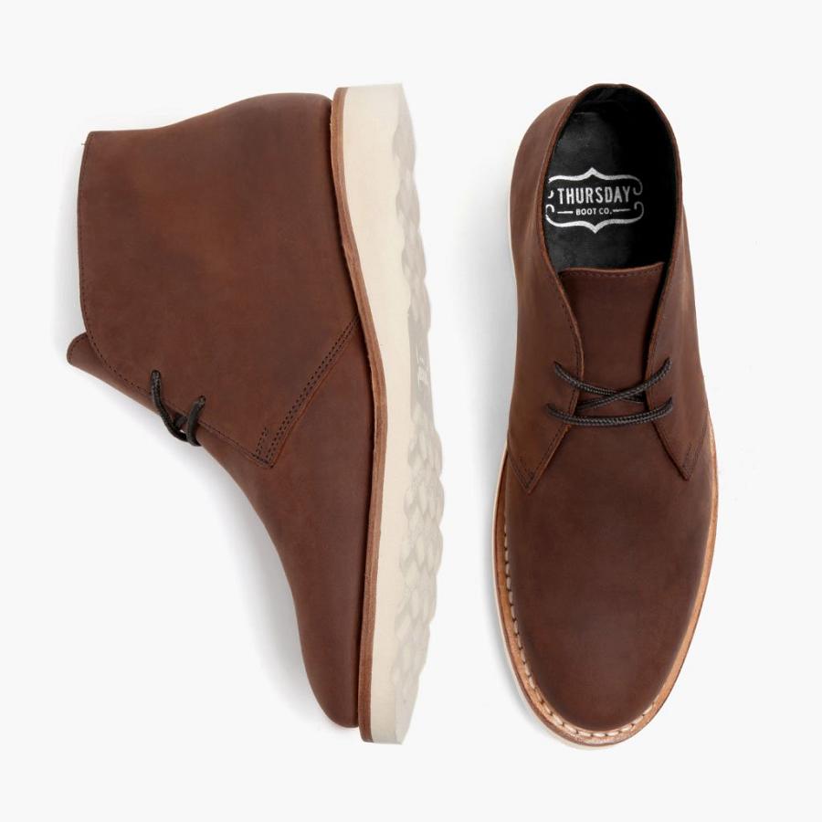 Thursday Boots Scout Nahkaiset Miesten Chukka Saappaat Ruskea | FI53FIL