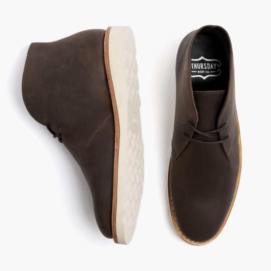 Thursday Boots Scout Nahkaiset Miesten Chukka Saappaat Taupe | FI54AHK