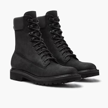 Thursday Boots Explorer Nahkaiset Miesten Saappaat Mustat | FI164TCE